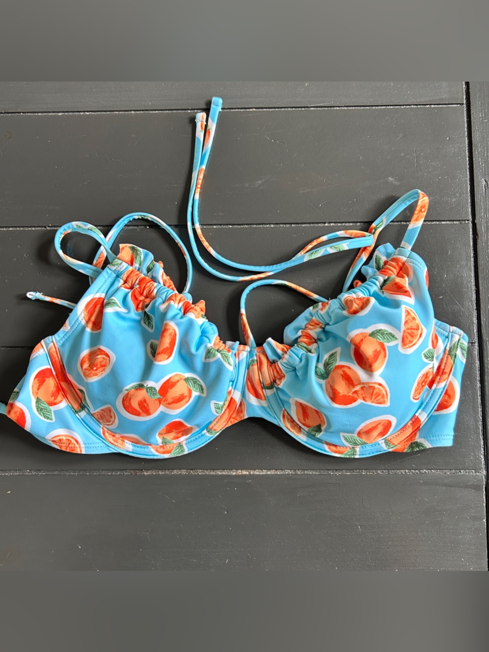 Wild fable Blue Orange Print Bikini Top